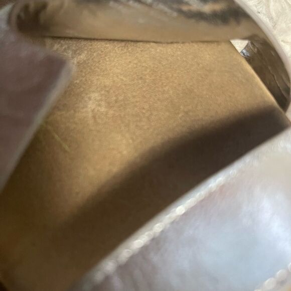 Steve Madden Mayen leather silver Adjustable Slide Sandals SZ10M - Picture 6 of 6